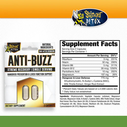 Stinger Anti-Buzz Hangover Prevention & Liver Function Support