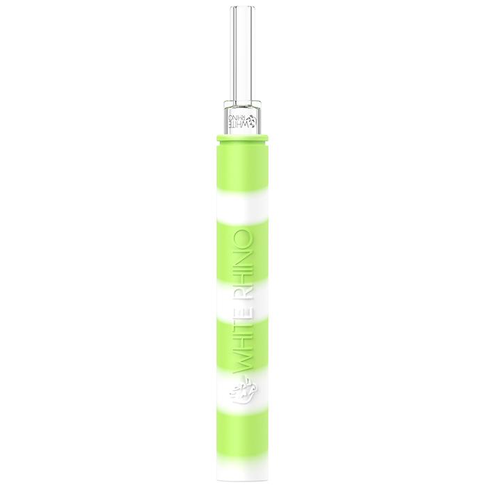 White Rhino Dabtainer Glow In The Dark Silicone Straw with Quartz Tip and Storage