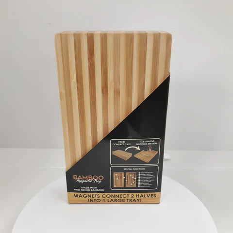 Smokezilla Bamboo Flip-Out Magnetic Rolling Tray