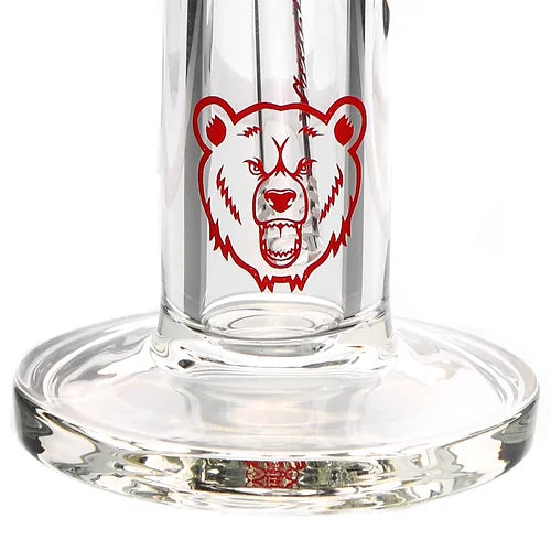 Green Bear Glass 14" 9mm Straight Tube