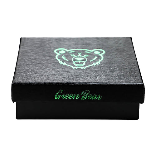 Green Bear Glass Prism Ash Tray