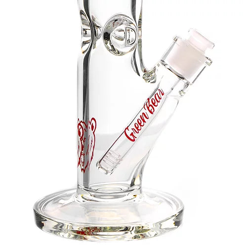 Green Bear Glass 14" 9mm Straight Tube