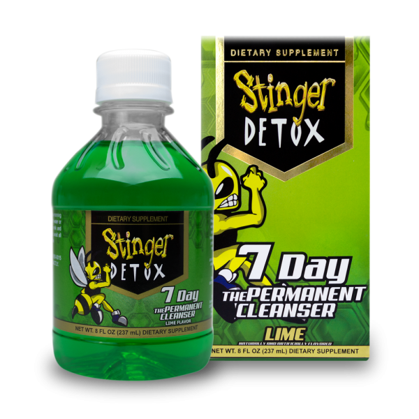 Stinger Detox Liquid Drink 7 Day Permanent Cleanser Lime 8oz Same Day Detox Cleanse