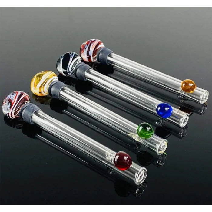 Glass Blunt With color End 6"