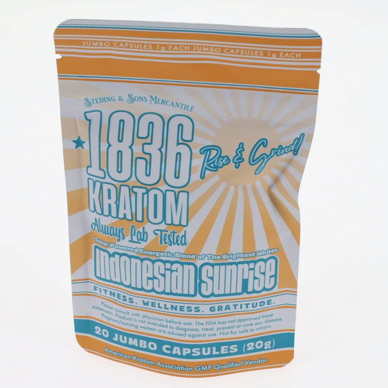 1836 Kratom Jumbo Capsules 20ct