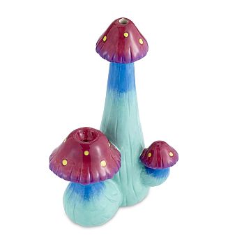 Fashion Craft Ceramic Triple Mushroom Pipe