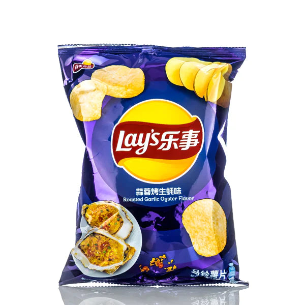 Exotic Lays Roasted Garlic Oyster Flavor