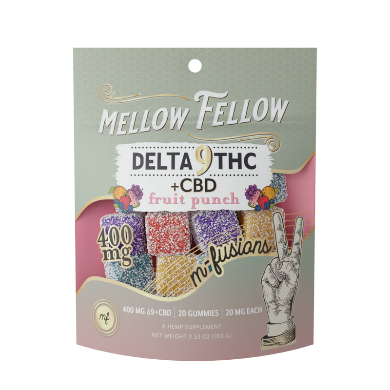 Mellow Fellow Delta 9 Fusion Edibles Fruit Punch Gummies