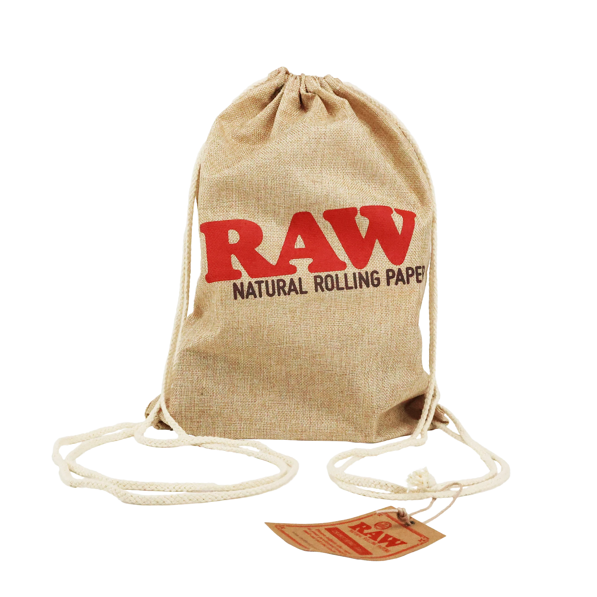 RAW Drawstring Tan Bag