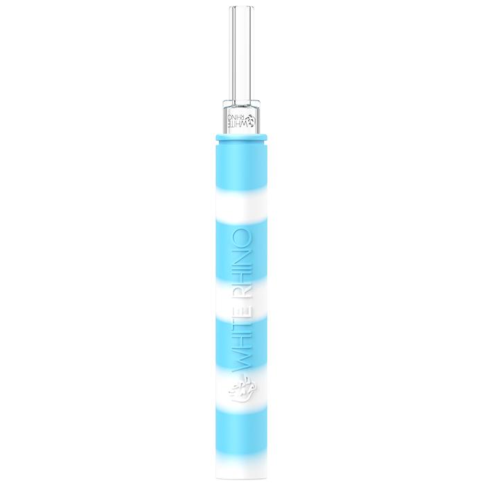 White Rhino Dabtainer Glow In The Dark Silicone Straw with Quartz Tip and Storage