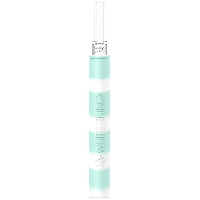 White Rhino Dabtainer Glow In The Dark Silicone Straw with Quartz Tip and Storage