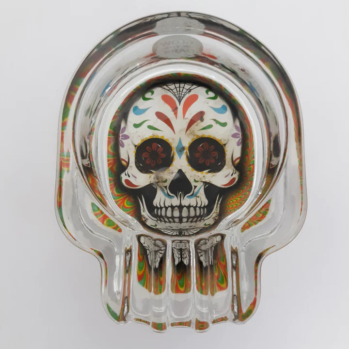 Smokezilla Skull Glass Ashtray