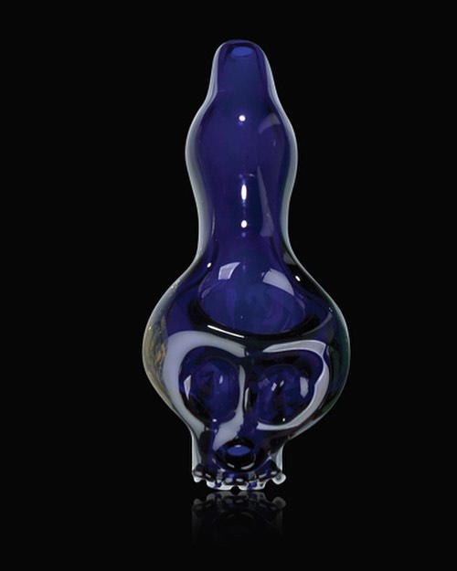 Red Eye Glass Skull Hand Pipe