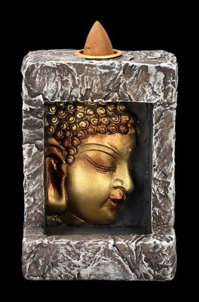 Backflow Incense Burner Buddha Head Column