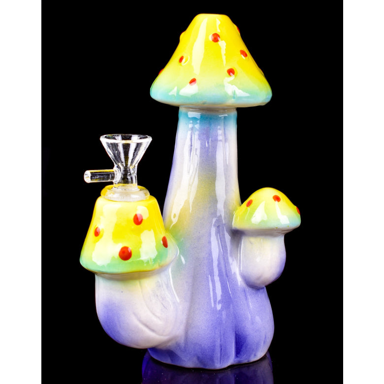 Triple Mushroom 8" Water Bubbler