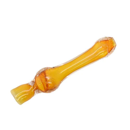 Honey colored Glass Chillum 4"