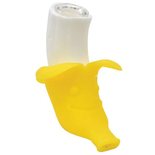 Silicone Smiley Banana Pipe 5"