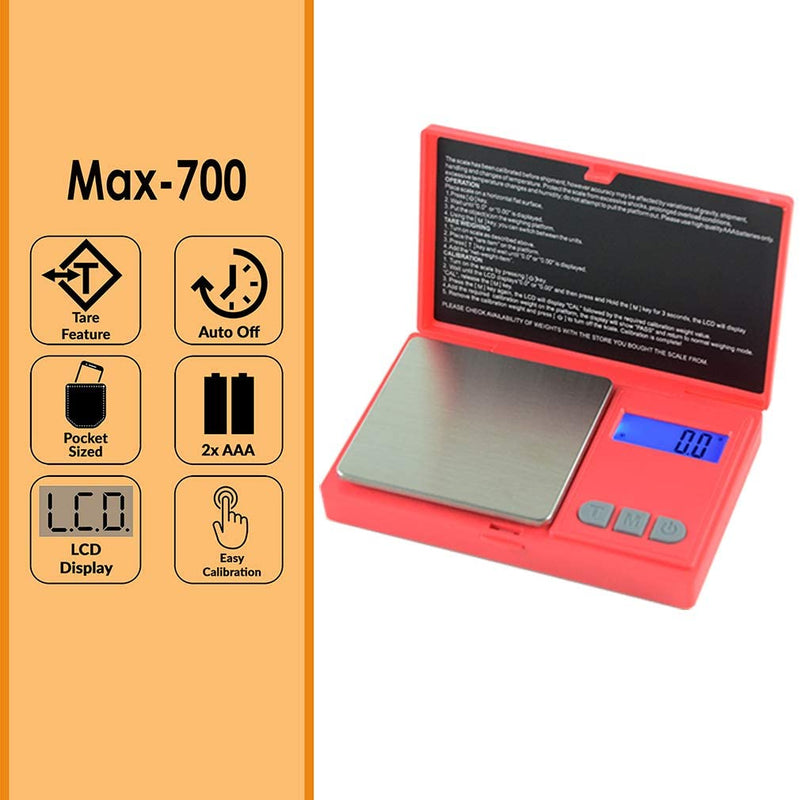 AWS Max 700 Precision Pocket Scale 700G