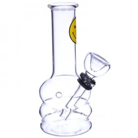 Clear mini glass water pipe assorted design 4"