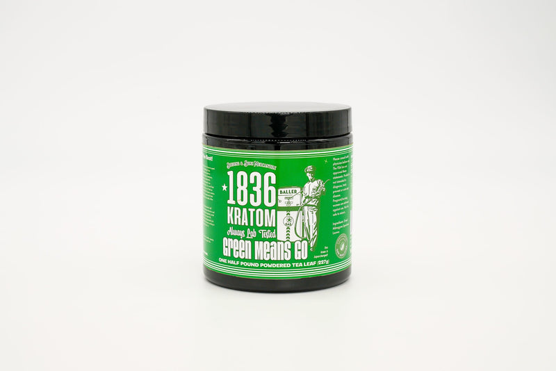 1836 Kratom 1/2 Pound Powered Kratom Jar