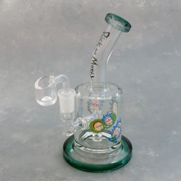 Rick & Morty Inline Perc Glass Dab Rig