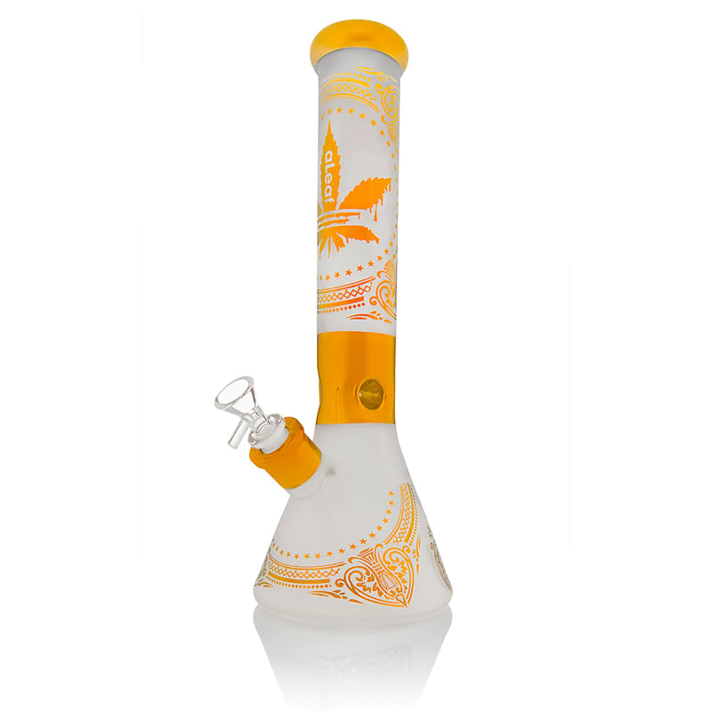 Aleaf Frosted Paisley Beaker Water Pipe