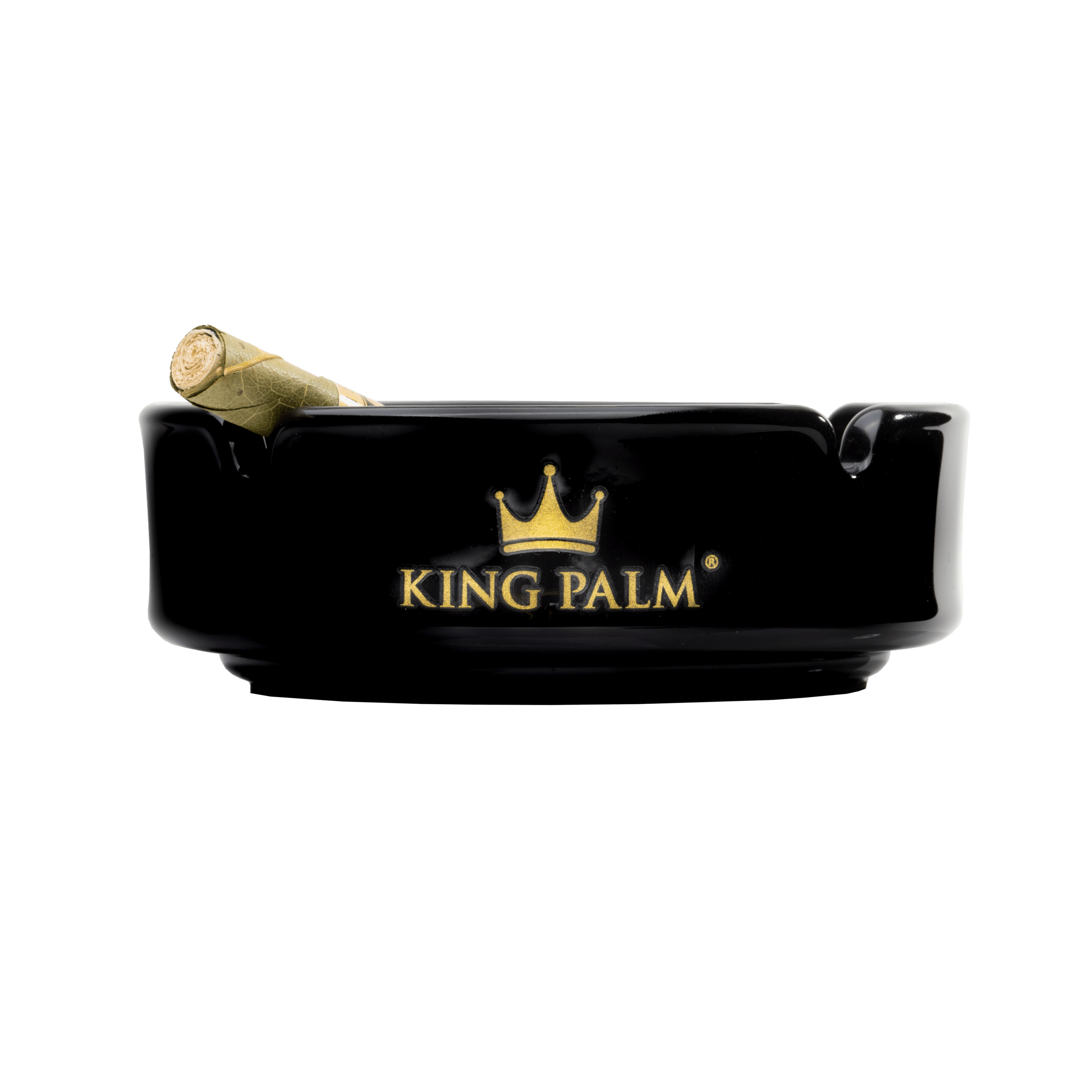 King Palm Black Ash Tray Gold Label