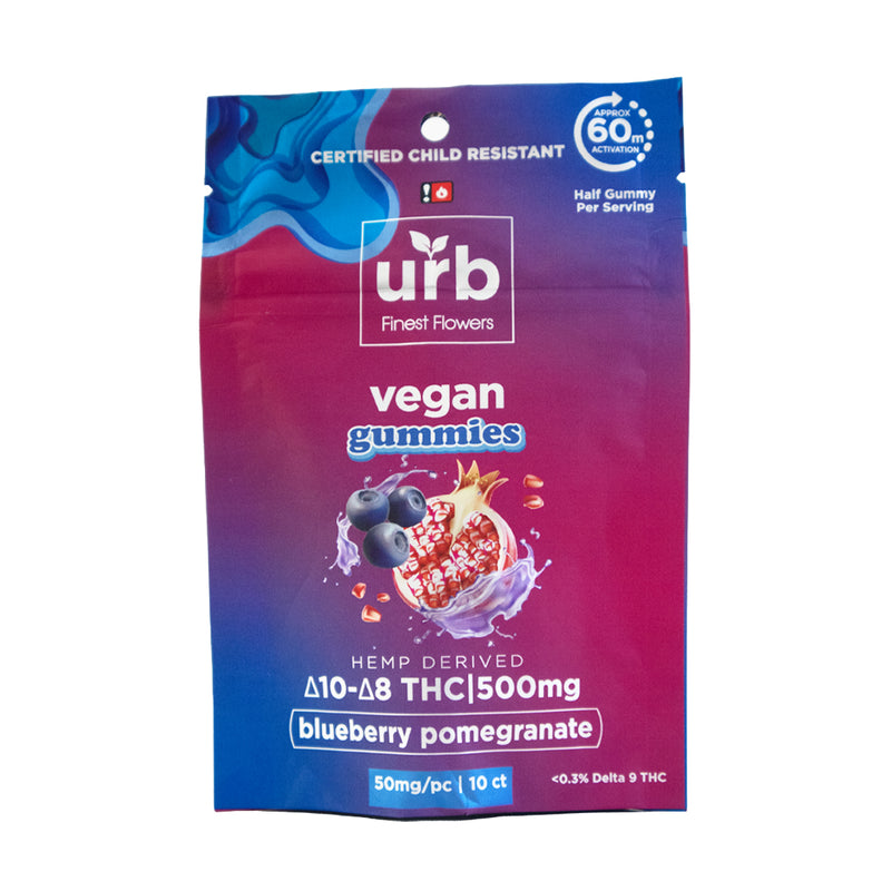 Urb Extrax Delta 8 & Delta 10 Vegan Gummies 500mg