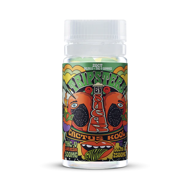 Trippysugar Extrax 2500mg Cactus Kool Live Resin THC-V/Delta 8 Gummies