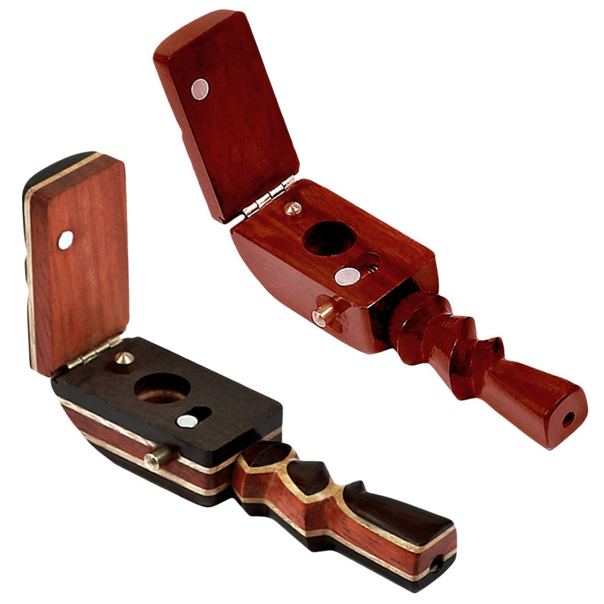 AFG Distribution Fancy Wooden Pipe w/ Hinged Flip Lid