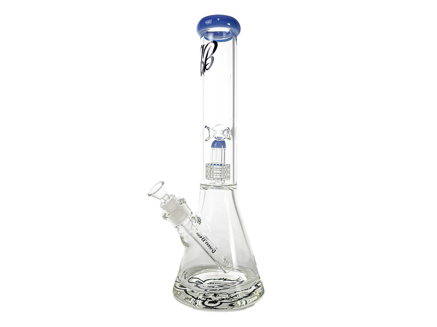 Green Bear Glass Thick Bottom Matrix Beaker Bong