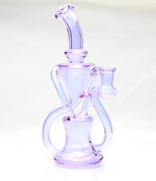 Greek Glass Floating Recycler Dab Rig