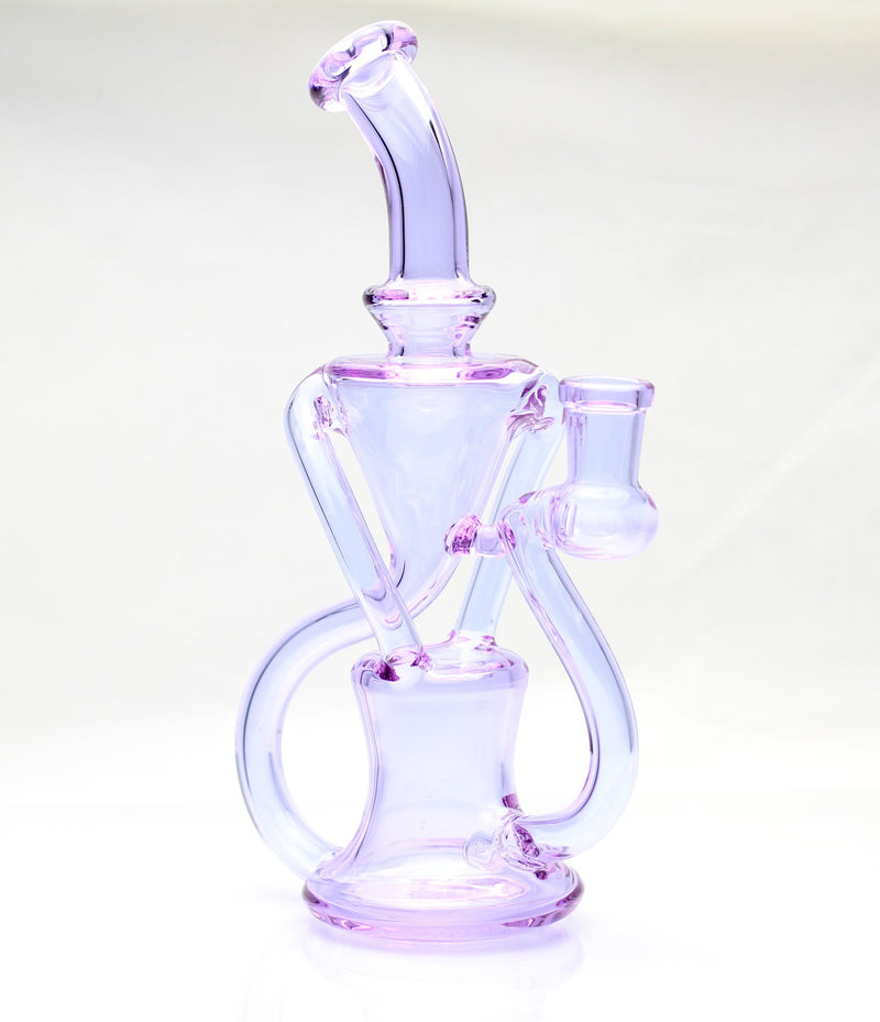 Greek Glass Floating Recycler Dab Rig