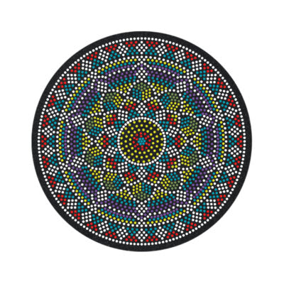 JH Glass x Moodmats 8" Dot Mandala