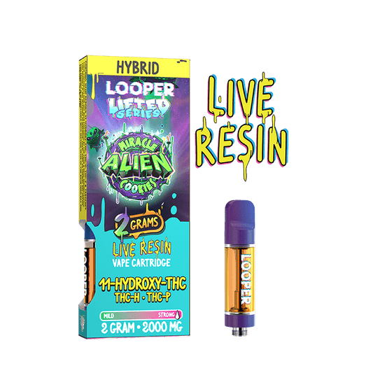 Looper Lifted Series Live Resin 2g Vape Cartridge Miracle Alien Cookies THC-P + THC-H + 11-HYDROXY-THC