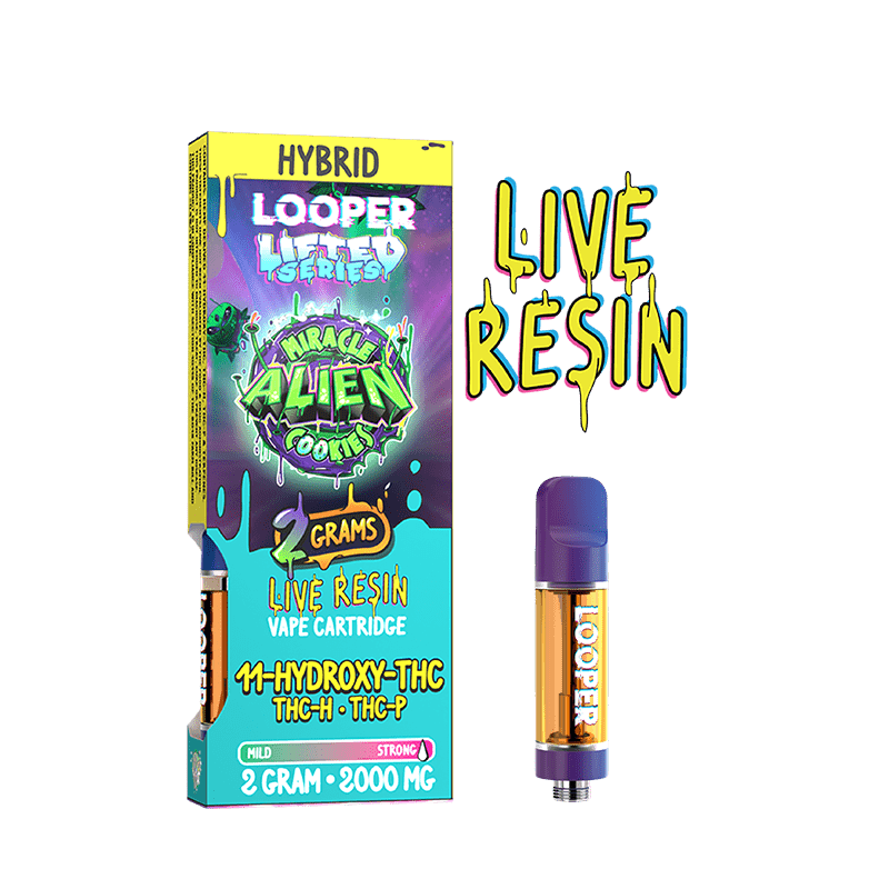 Looper Lifted Series Live Resin 2g Vape Cartridge Miracle Alien Cookies THC-P + THC-H + 11-HYDROXY-THC