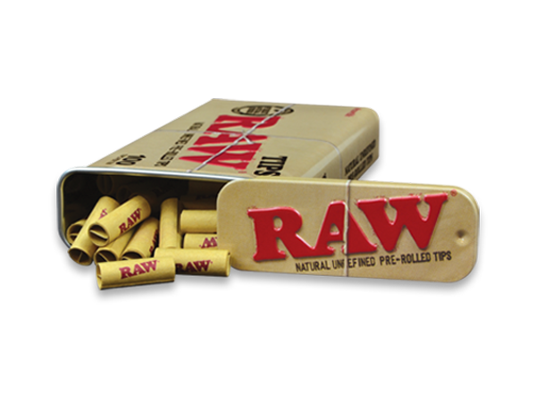 RAW Pre-Rolled Tips Tin 100pk