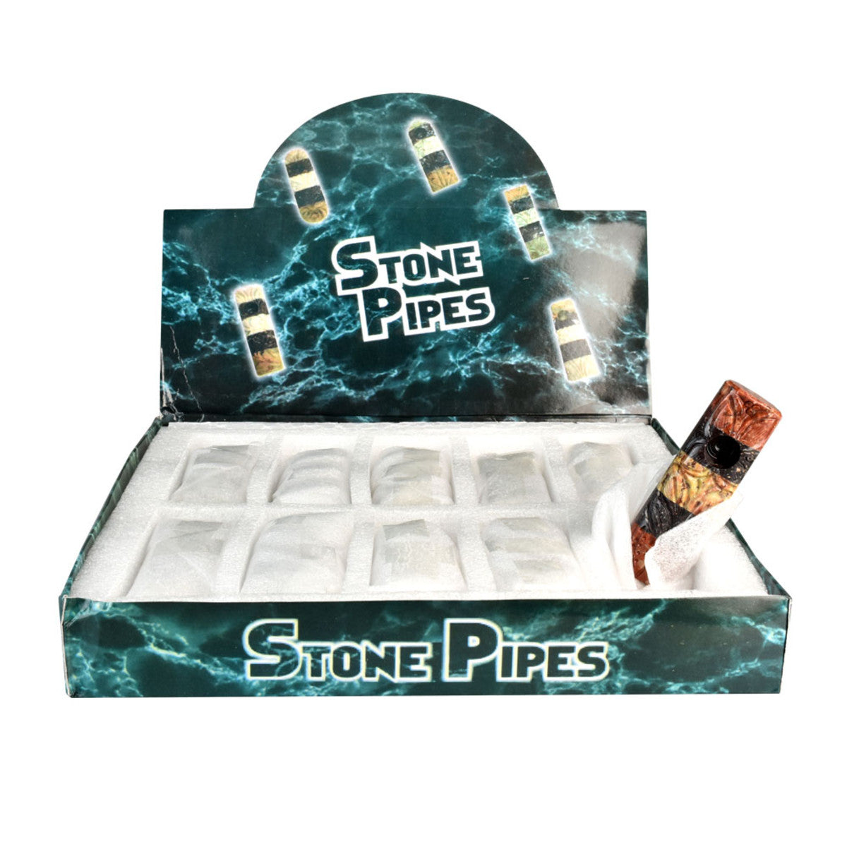 AFG Distribution Multicolor Carved Stone Pipes