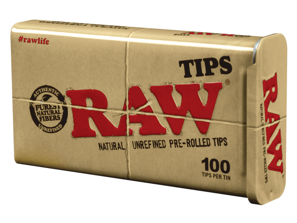 RAW Pre-Rolled Tips Tin 100pk