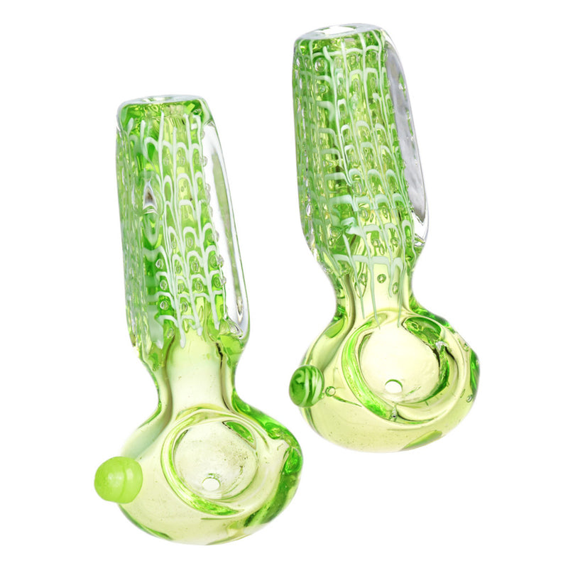 AFG Distribution Slime Green Spiderwebs Glass Handpipe