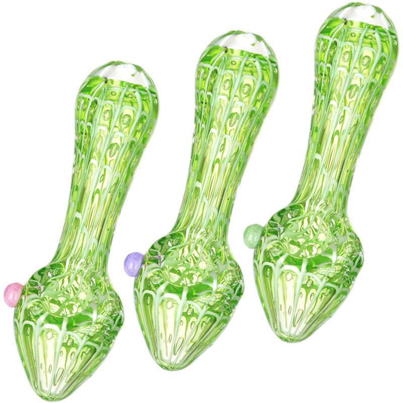 AFG Distribution Slime Green Spiderwebs Glass Handpipe