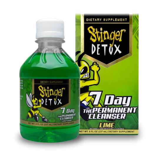 Stinger Detox Liquid Drink 7 Day Permanent Cleanser Lime 8oz Same Day Detox Cleanse