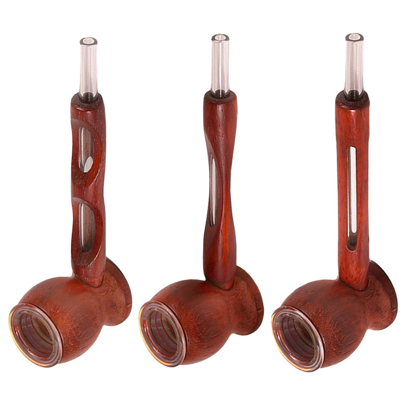 AFG Distribution Wood & Glass Thin Stem Hybrid Pipe