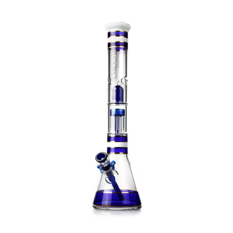 Phoenix Star Beaker Bong Double 8 Tree Arms Perc 18 Inches