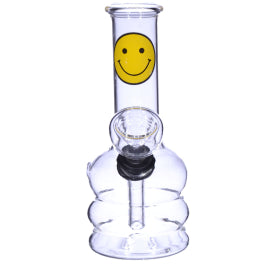 Clear mini glass water pipe assorted design 4"