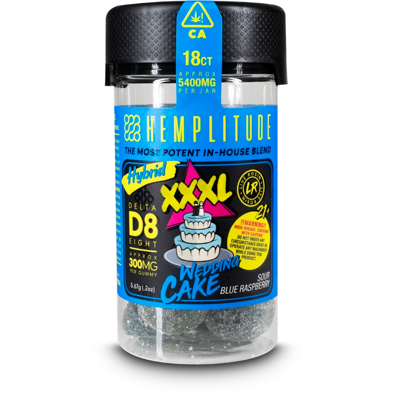 Hemplitude XXXL Delta 8 Live Rosin 18 Count Gummies 5400mg