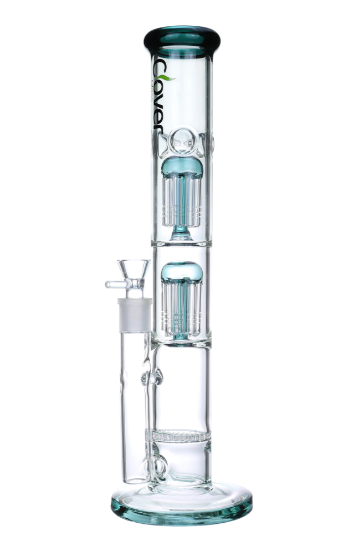 Clover Glass Honeycomb & Double 8 Arm Tree Percolator Bong