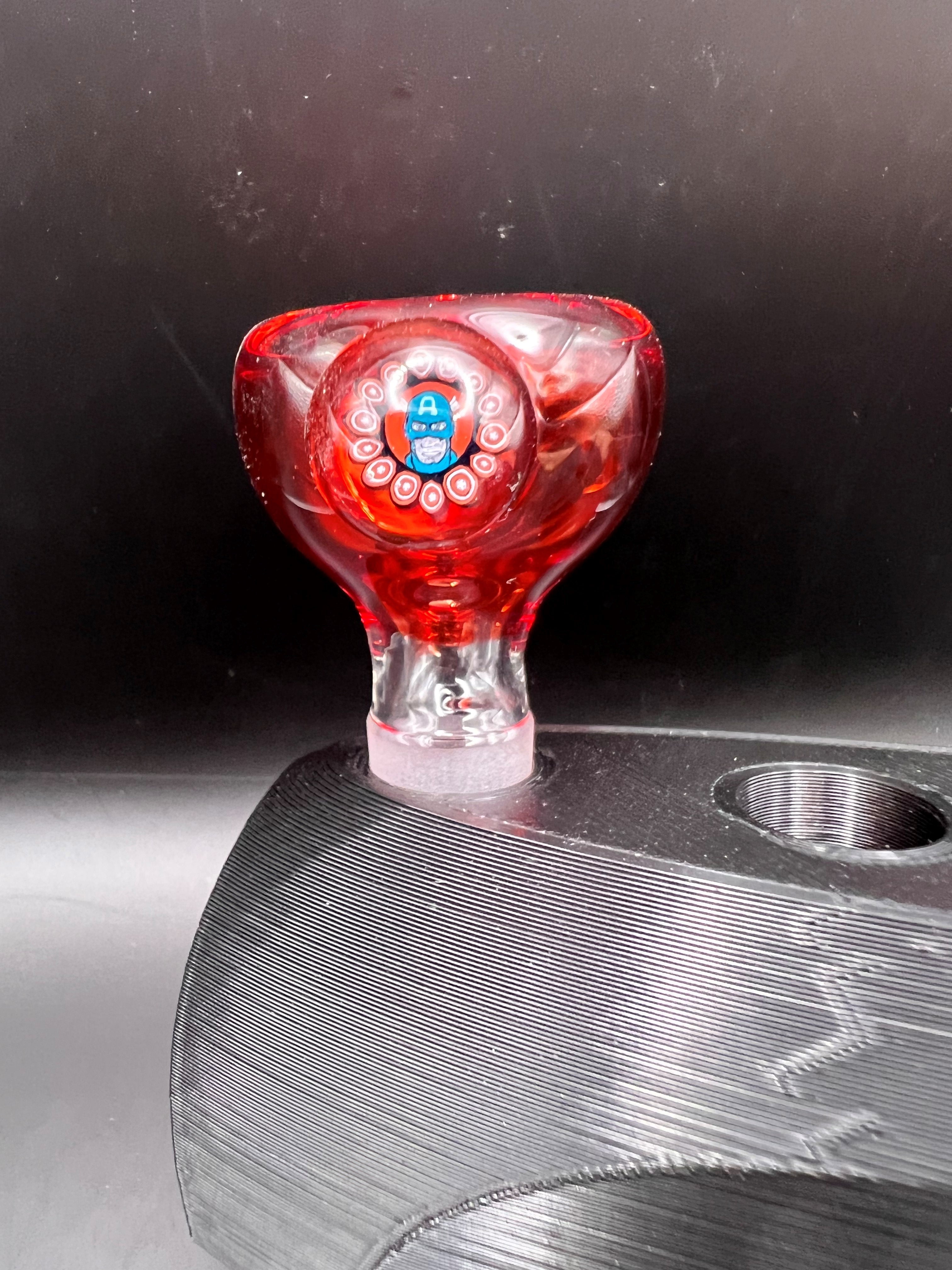 Keys Glass Flower Bowl w/ Encased Millie