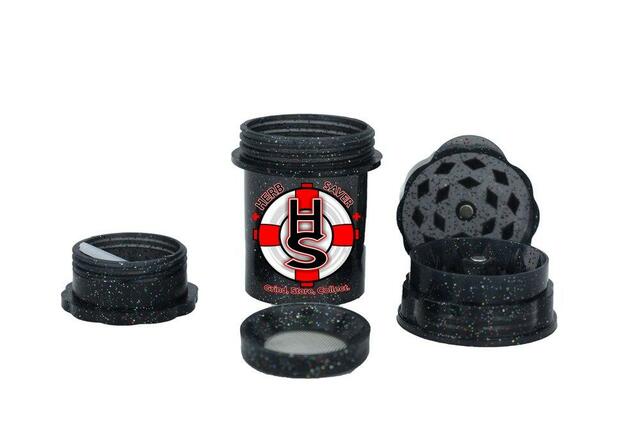 Mini Glitter Herb Saver Grinder 1.5" X 2.5" Herb Grinder (Various Colors)