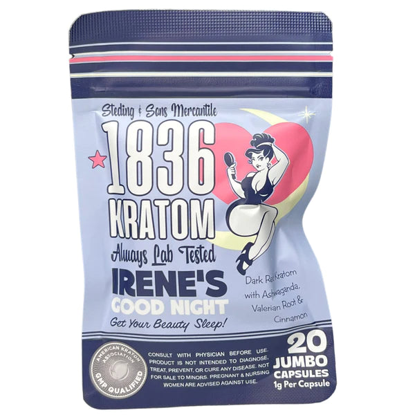 1836 Kratom Irene's Good Night Capsules 20ct